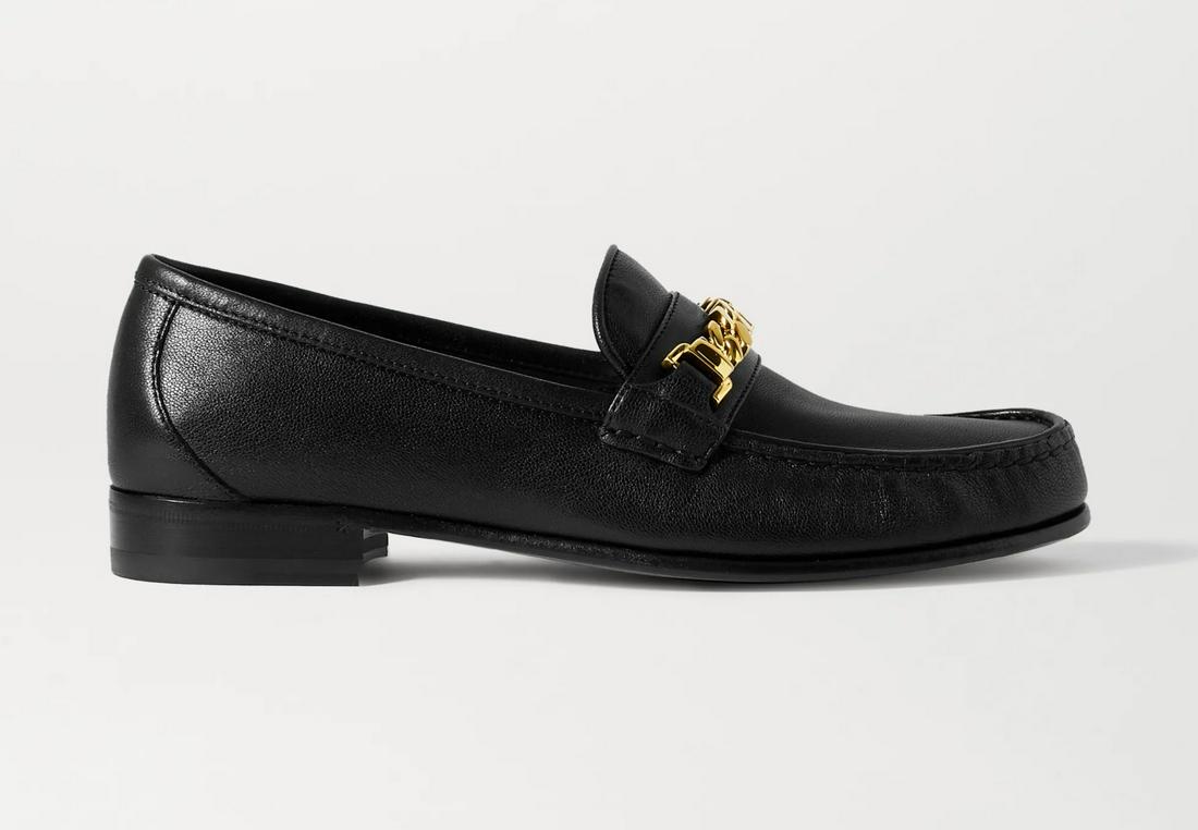 GUCCI Men's Black Leather Sylvie Chain Loafers N1236 Size 10G / 10.5 US: GUCCI Men's Black Leather Sylvie Chain Loafers N1236 Size 10G / 10.5 US Brand: Gucci Type: Casual Closure: Slip On Us Shoe Size: 10.5 Color: Black Model: GUCCI N1236 Style: Loafer Outsole Material: Le