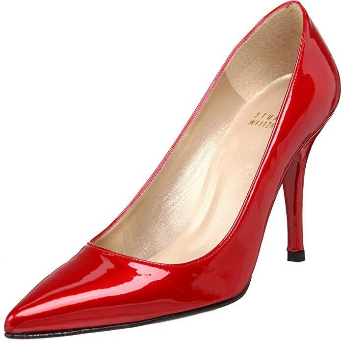 Stuart Weitzman Candy Red Daisy Patent Pumps Heels N5963 Size 10 AAAA (XNARROW): Stuart Weitzman Candy Red Daisy Patent Pumps Heels N5963 Size 10 AAAA (XNARROW) Character: Daisy Toe Shape: Pointed Toe Style: Pump Type: Heel Upper Material: Patent Leather Color: Red Brand: Stuart W