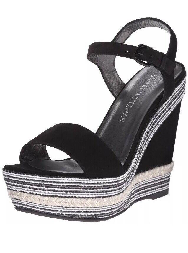 Stuart Weitzman Women's Single Black Wedge Sandal Heels N4590 Size 9.5 M: Stuart Weitzman Women's Single Black Wedge Sandal Heels N4590 Size 9.5 M Style: Black Heel Style: Wedge Type: Sandal Features: Ankle Strap Color: Black Upper Material: Suede Closure: Buckle Brand: Stu