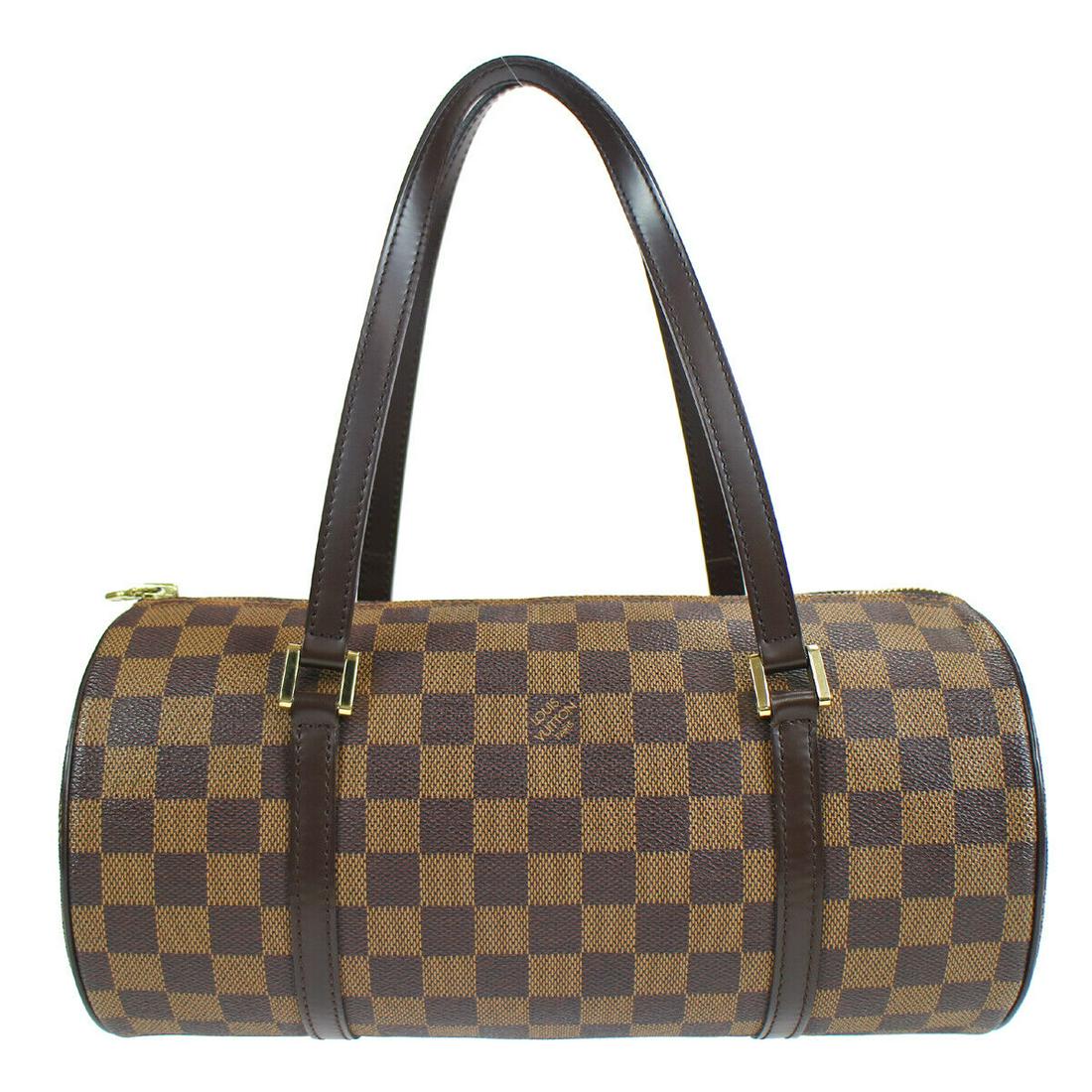 LOUIS VUITTON PAPILLON 30 HAND BAG PURSE DAMIER CANVAS N51303 MB0034: LOUIS VUITTON PAPILLON 30 HAND BAG PURSE DAMIER CANVAS N51303 MB0034 Size: Medium Accents: Logo Model: Papillon 30 Handle/Strap Material: Leather Style: Hand Bag Bag Height: 5.9 Exterior Color: Brown 