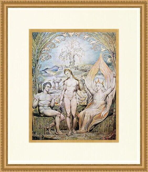 William Blake The Archangel Raphael Museum Print Custom Framed: William Blake The Archangel Raphael Museum Print Custom Framed Size: Medium (up to 36in.) Region Of Origin: United States Artist: William Blake Production Technique: Lithography Framing: Matted & Fram