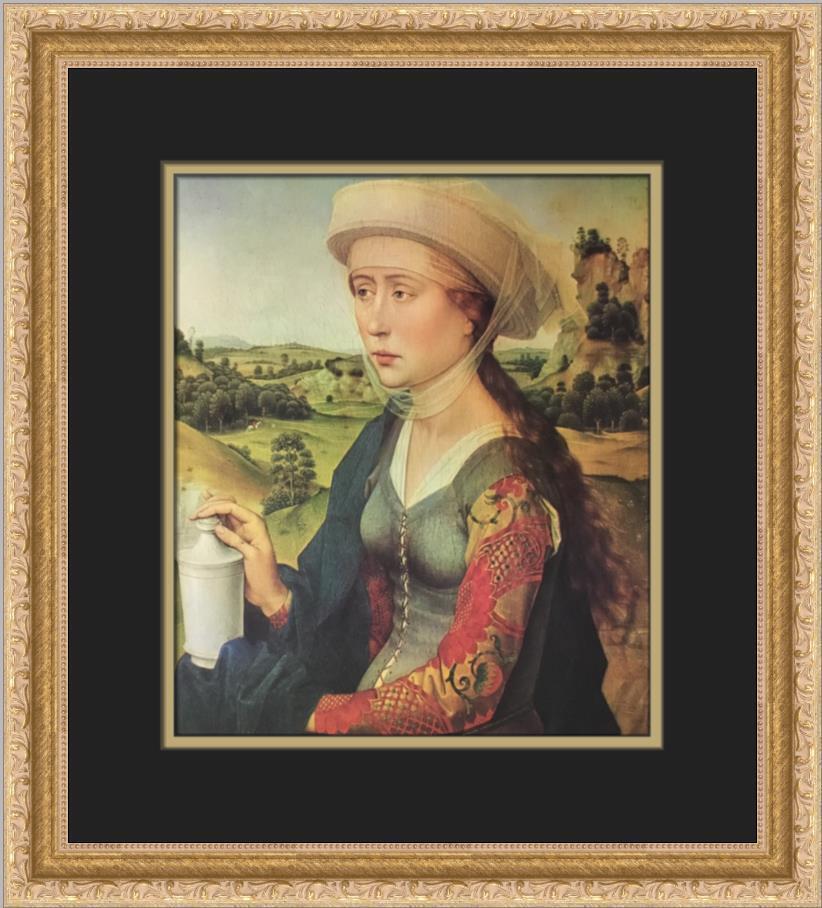 Rogier van der Weyden Magdalene Custom Framed Print: Rogier van der Weyden Magdalene Custom Framed Print Size: Medium Region Of Origin: United States Artist: Rogier van der Weyden Production Technique: Offset Lithograph Framing: Matted & Framed Style: R