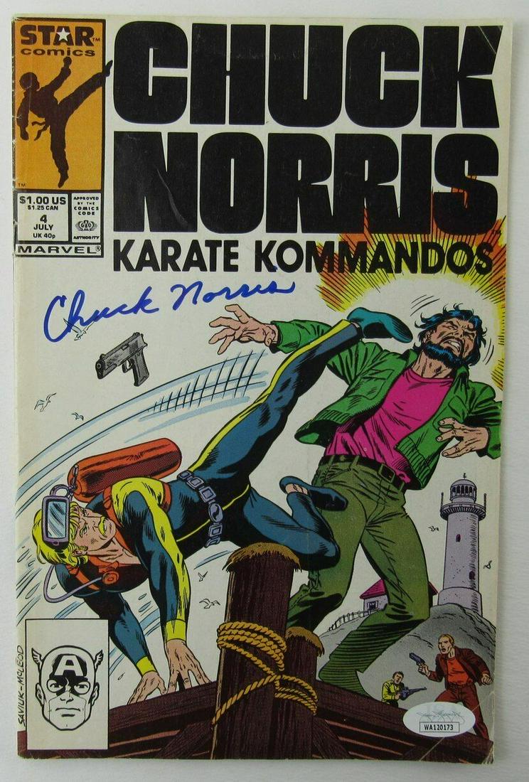Chuck Norris Autographed Comic Book July 4 1987 Chuck Norris Autographed Comic Book July 4 1987
