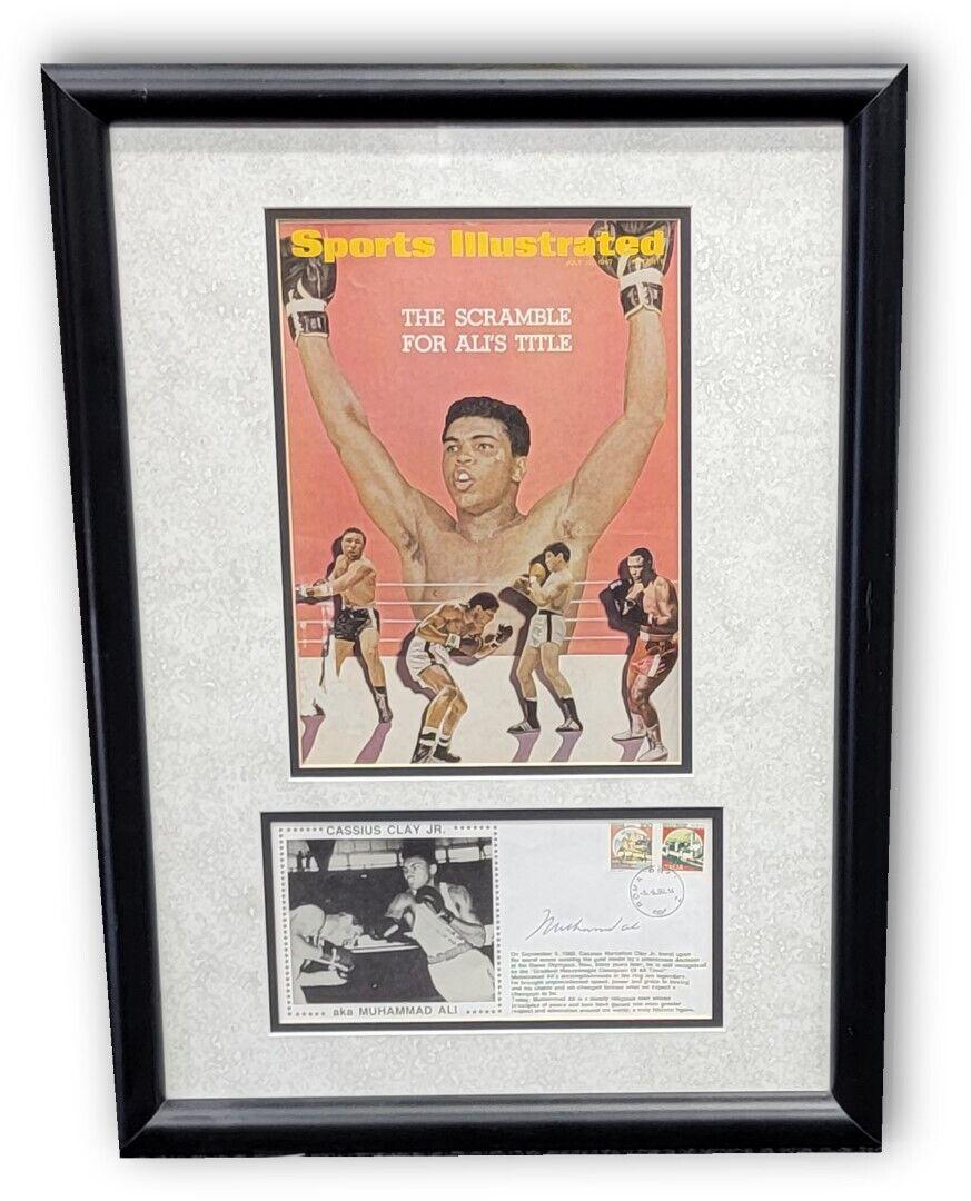 Muhammad Ali Signed Autographed Cache Framed with Sports Illustrated Covers: Muhammad Ali Signed Autographed Cache Framed with Sports Illustrated Covers Sport: Boxing Product: Photo Original/Reprint: Original Player: Muhammad Ali Autograph Authentication: James Spence (JSA) Pr