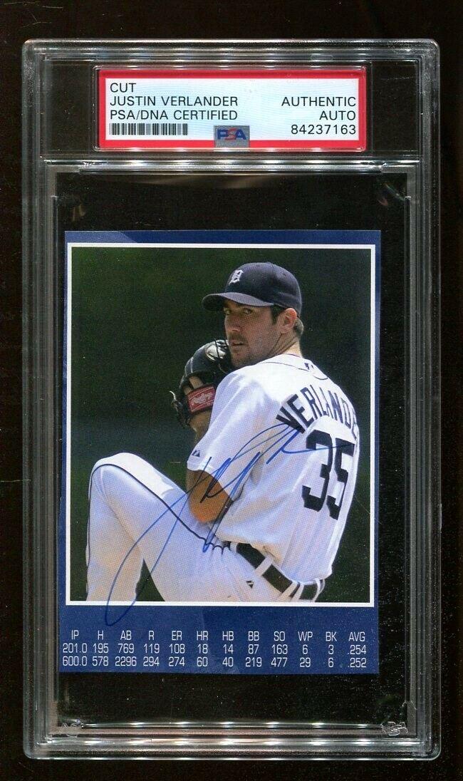 Justin Verlander Signed Program Page Photo 3x4.5 Autographed Tigers PSA/DNA *163: Justin Verlander Signed Program Page Photo 3x4.5 Autographed Tigers PSA/DNA *163 Sport: Baseball-MLB Product: Photo Original/Reprint: Original Player: Justin Verlander Autograph Authentication: Profes