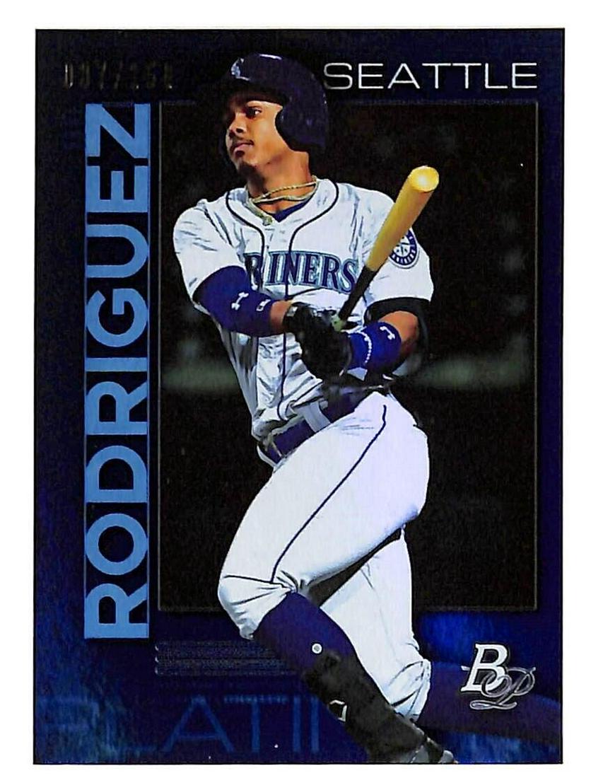 Julio Rodriguez 2020 Bowman Platinum Top Prospects OP94 Blue Foil /150 86418: Julio Rodriguez 2020 Bowman Platinum Top Prospects OP94 Blue Foil /150 86418 Graded: No Sport: Baseball Manufacturer: Topps Season: 2020 League: MLB Team: Seattle Mariners Player: Julio Rodriguez Orig