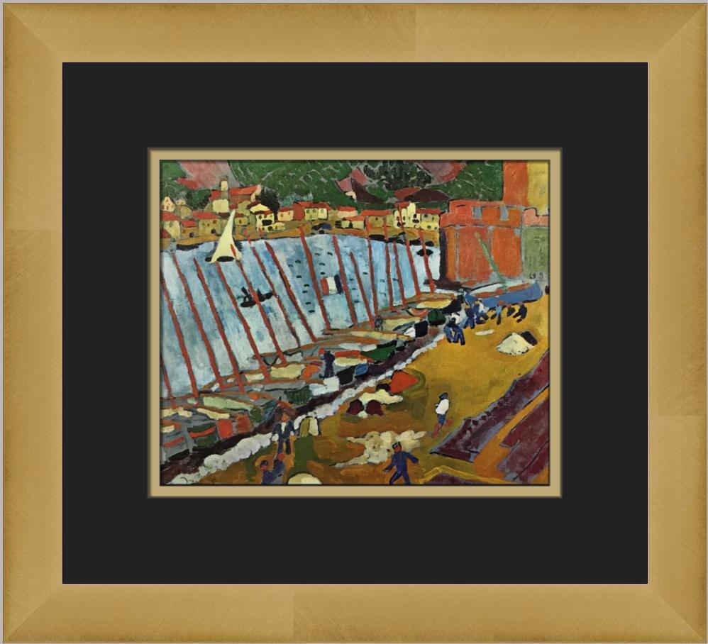 Andre Derain View of Colliore Custom Framed Print: Andre Derain View of Colliore Custom Framed Print Size: Medium Region Of Origin: United States Artist: Andre Derain Production Technique: Offset Lithograph Framing: Matted & Framed Style: Impressionis
