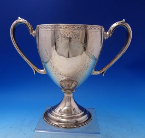 Alexander Gardner Scottish Sterling Silver Loving Cup GW Cartouche Ribbon: Alexander Gardner Scottish Sterling Silver Loving Cup GW Cartouche Ribbon #7160 Alexander gardnerimpressive alexander gardner scottish sterling silver loving cup made in edinburgh circa 1781. This cup