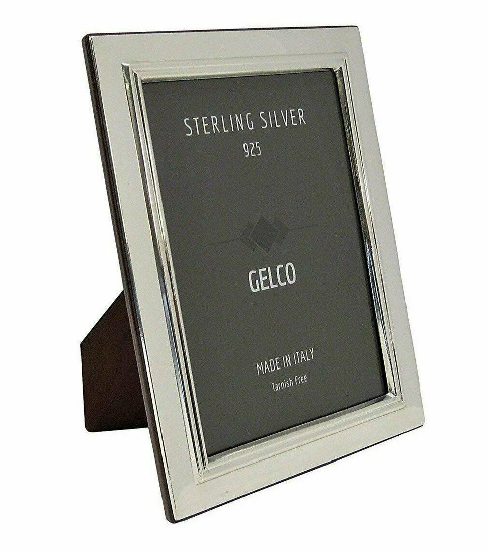 Italian 925 Sterling Silver & Wooden Glossy Classic Border Picture Frame (4x6): Italian 925 Sterling Silver & Wooden Glossy Classic Border Picture Frame (4x6) Brand: GELCO Item Height: 4 in Item Length: Less Than 10 in Item Width: 2 Item Width (Interior): 1 in Type: Photo Frame P