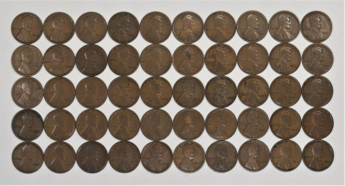 1913 P LINCOLN WHEAT CENT 1C G - F GOOD TO FINE FULL ROLL 100 COINS PHILADELPHIA: 1913 P LINCOLN WHEAT CENT 1C G - F GOOD TO FINE FULL ROLL 100 COINS PHILADELPHIA Denomination: 1C Coin: Lincoln Wheat Modified Item: No Certification: Uncertified Mint Location: Philadelphia Grade: Un