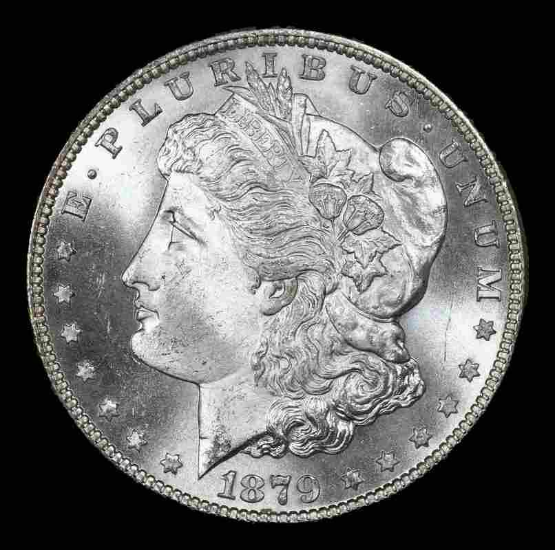 1879-s Morgan Dollar $1 Graded ms67 By SEGS: 1879-s Morgan Dollar $1 Graded ms67 By SEGS MYNT Auctions does not necessarily agree with SEGS grade on this example. Please inspect images and conduct your own research before bidding. The MYNT Guara