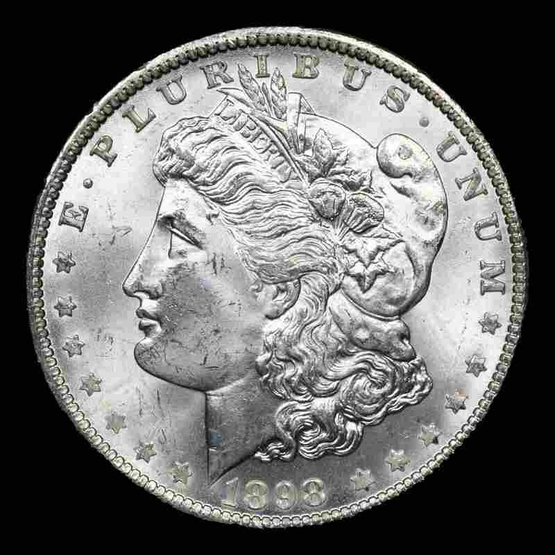 1898-o Morgan Dollar $1 Graded ms66+ By SEGS: 1898-o Morgan Dollar $1 Graded ms66+ By SEGS MYNT Auctions does not necessarily agree with SEGS grade on this example. Please inspect images and conduct your own research before bidding. The MYNT Guar