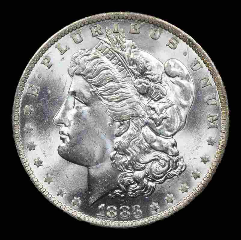 1883-o Morgan Dollar $1 Graded ms66+ By SEGS: 1883-o Morgan Dollar $1 Graded ms66+ By SEGS MYNT Auctions does not necessarily agree with SEGS grade on this example. Please inspect images and conduct your own research before bidding. The MYNT Guar