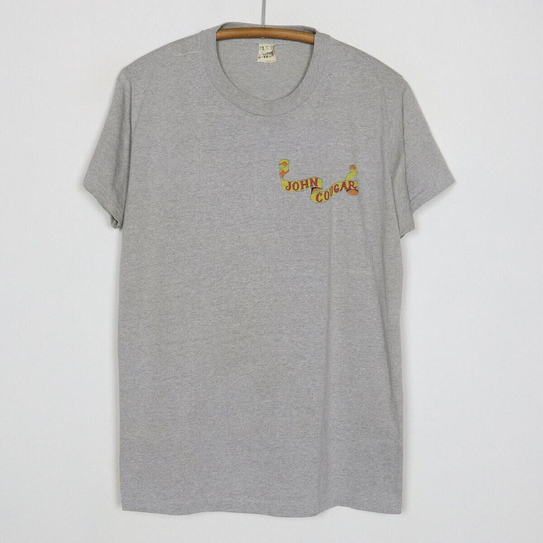 Vintage 1980s John Cougar Mellencamp Shirt: Vintage 1980s John Cougar Mellencamp Shirt Original/Reproduction: Original Style: Graphic Tee Original 1980s John Cougar Mellencamp Shirt. This is a true vintage shirt not a modern reproduction. Front