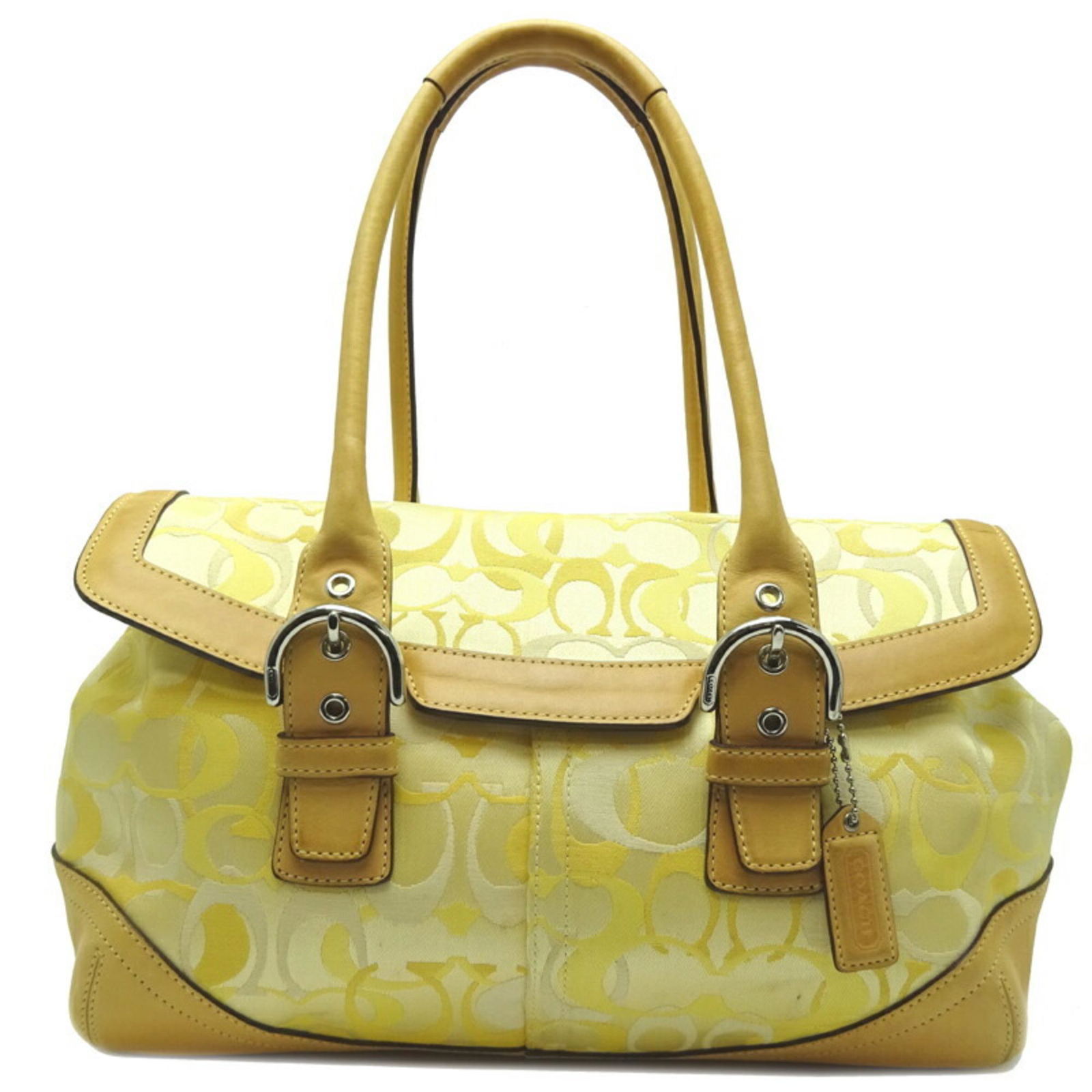 Coach Optic Signature Flap Satchel Women's Shoulder Bag 6722