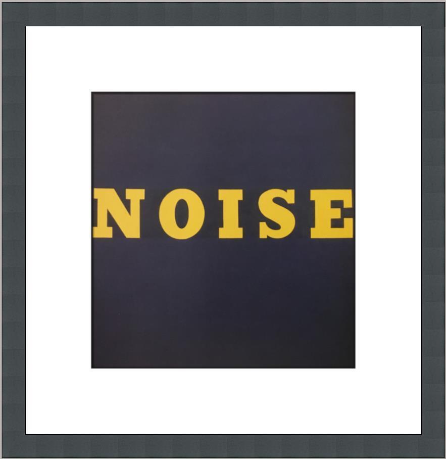 Ed Ruscha Noise Custom Framed Print: Ed Ruscha Noise Custom Framed Print Size: Medium (up to 36in.) Region Of Origin: United States Artist: Ed Ruscha Production Technique: Lithography Framing: Matted & Framed Style: Modernism Item Height