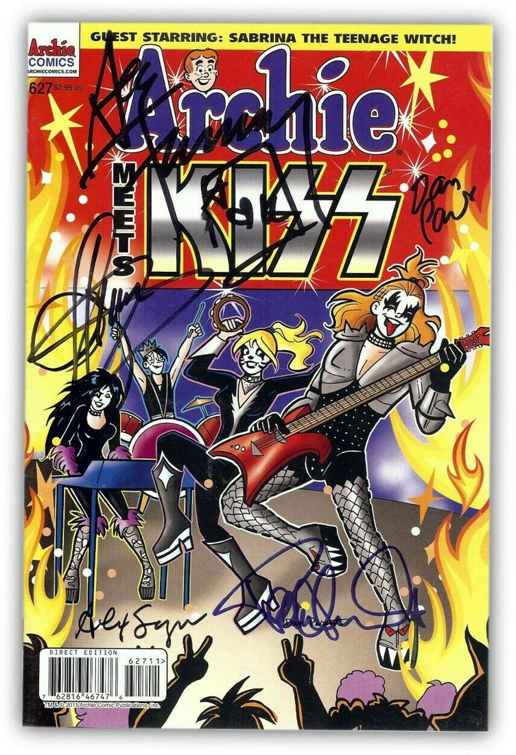 KISS Signed Archie Autographed Comic Book Gene Simmons Paul Stanley PSA: KISS Signed Archie Autographed Comic Book Gene Simmons Paul Stanley PSA Industry: Music Original/Reproduction: Original Autograph Authentication: Global Authentics Player: Gene Simmons Paul Stanley Pr