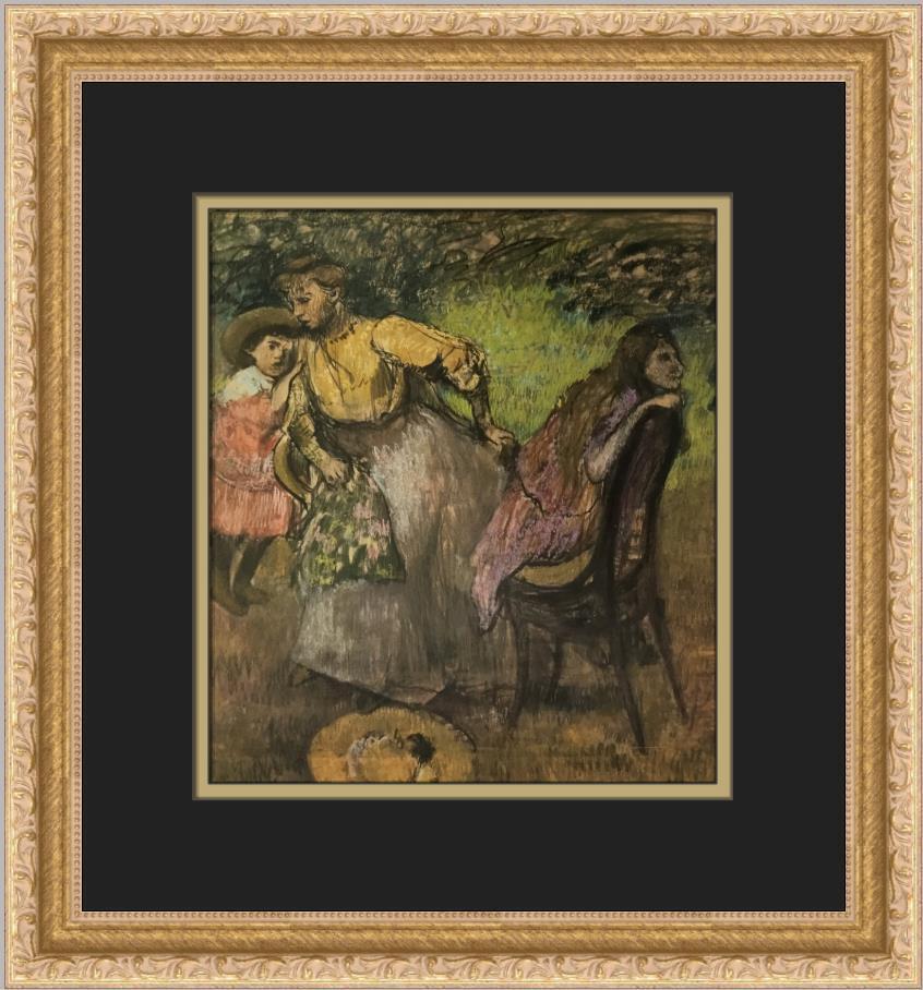 Edgar Degas Madame Alexis Rouart and Her Children Custom Framed Print: Edgar Degas Madame Alexis Rouart and Her Children Custom Framed Print Size: Medium Region Of Origin: United States Artist: Edgar Degas Production Technique: Offset Lithograph Framing: Matted & Framed 