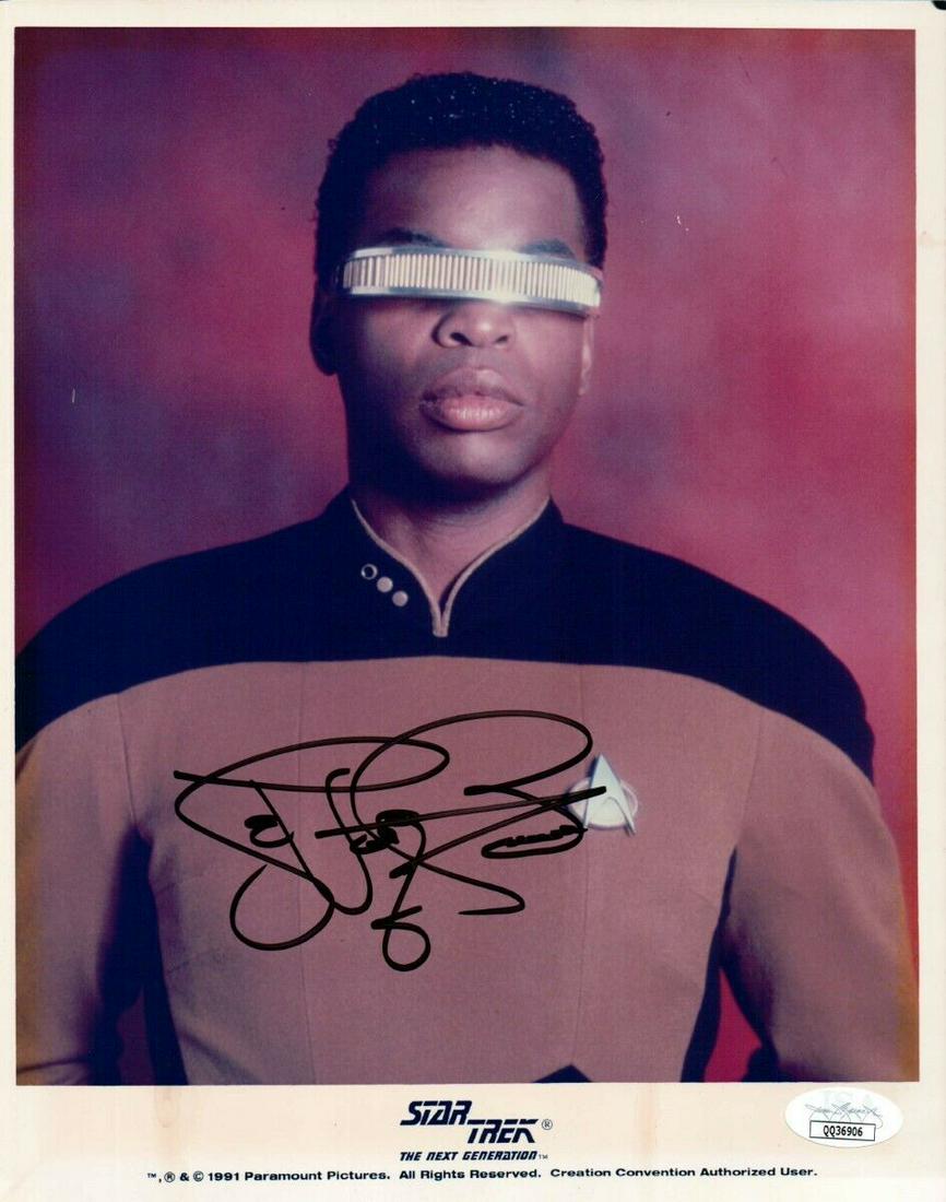 LeVar Burton Signed Autographed 8X10 Photo Star Trek TNG La Forge JSA: LeVar Burton Signed Autographed 8X10 Photo Star Trek TNG La Forge JSA Object Type: Photograph Industry: Television Original/Reproduction: Original Autograph Authentication: James Spence (JSA) Player: