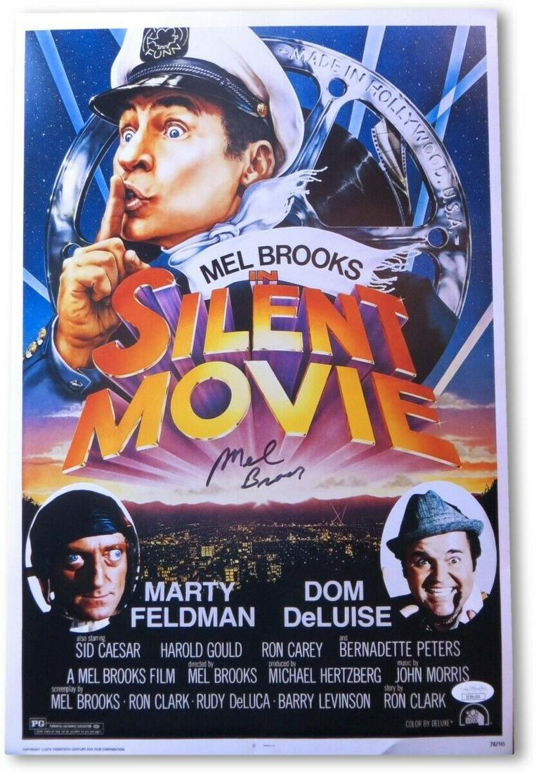 Mel Brooks Signed Autographed 12X18 Photo Silent Movie JSA: Mel Brooks Signed Autographed 12X18 Photo Silent Movie JSA Industry: Movies Object Type: Photograph Original/Reproduction: Original Signed By: Mel Brooks Autograph Authentication: James Spence (JSA) P