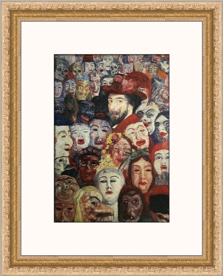 James Ensor Ensor with Masks Custom Framed Print: James Ensor Ensor with Masks Custom Framed Print Unit Of Sale: Single Piece Artist: James Esnor Size: Medium Custom Bundle: No Item Length: 13 in Region Of Origin: United States Framing: Matted & Fram