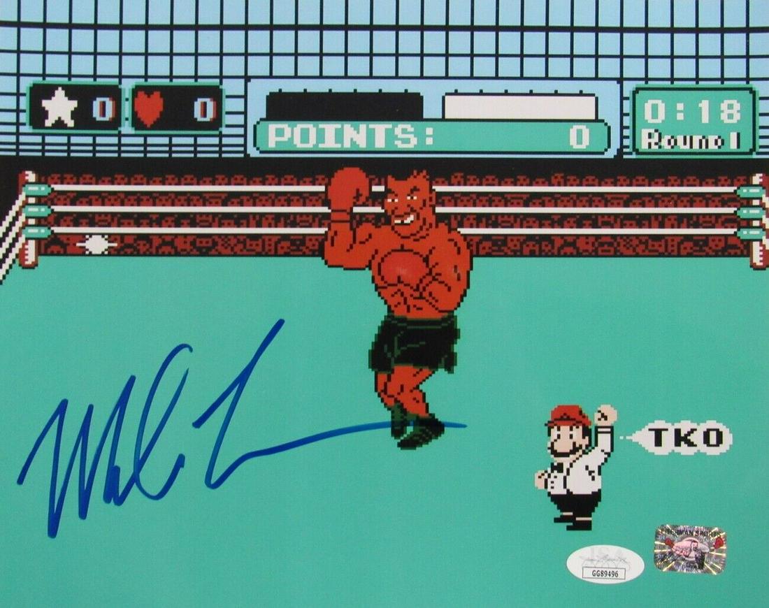 Mike Tyson Signed/Autographed 8x10 Punch Out Photo Nitendo JSA 146451: Mike Tyson Signed/Autographed 8x10 Punch Out Photo Nitendo JSA 146451 Sport: Boxing Product: Photo Original/Reprint: Original Autograph Authentication: JSA League: Boxing Pre-Owned PLEASE NOTE: Framed