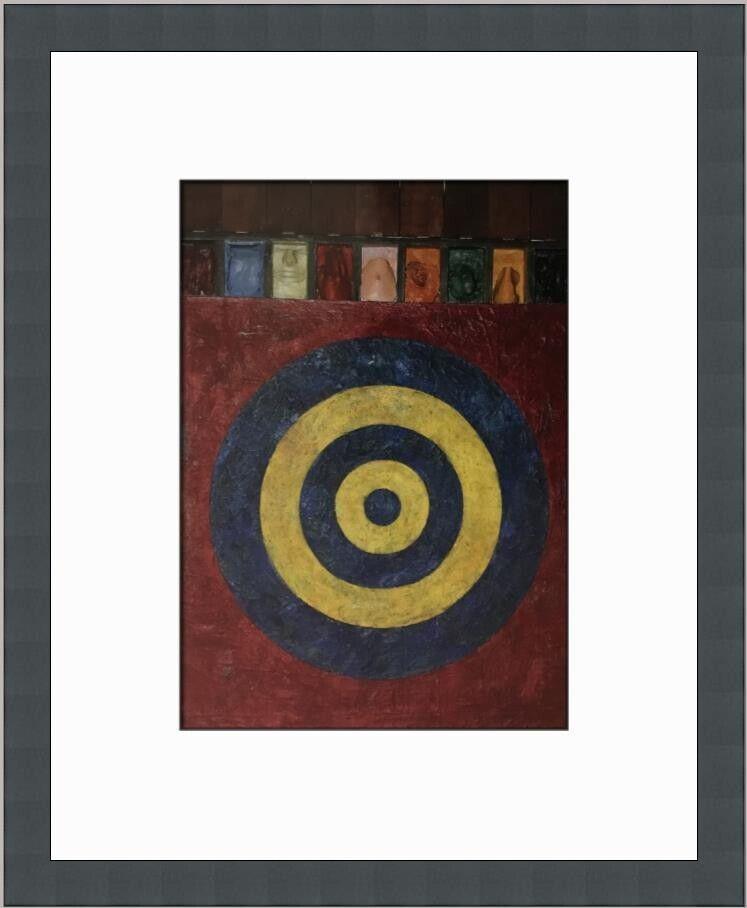 Jasper Johns Target with Plastic Casts Custom Framed Print: Jasper Johns Target with Plastic Casts Custom Framed Print Artist: Jasper Johns Unit Of Sale: Single-Piece Work Size: Small (up to 12in.) Custom Bundle: No Date Of Creation: 1980-1990 Item Length: 12