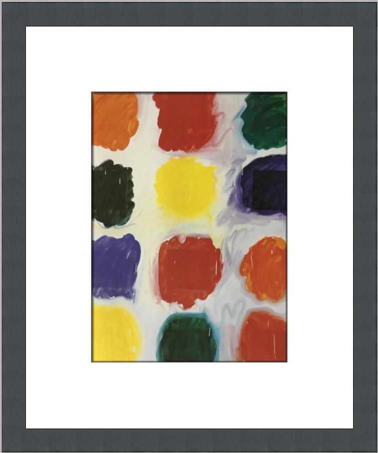 Mary Heilmann Franz West Custom Framed Print: Mary Heilmann Franz West Custom Framed Print Size: Medium (up to 36in.) Region Of Origin: United States Artist: Mary Heilmann Production Technique: Lithography Framing: Matted & Framed Style: Abstract