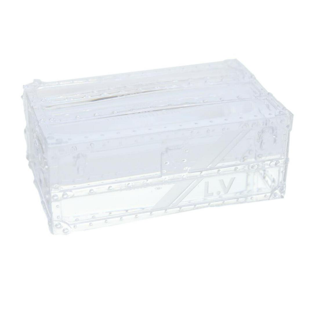 LOUIS VUITTON Trunk Paper weight Clear LV: LOUIS VUITTON Trunk Paper weight Clear LV Brand: LOUIS VUITTON Style: Paper weight Material: Glass Exterior Color: Clear Type: Paper weight Exterior Material: Glass A: Excellent The Mynt Guarantee: Al