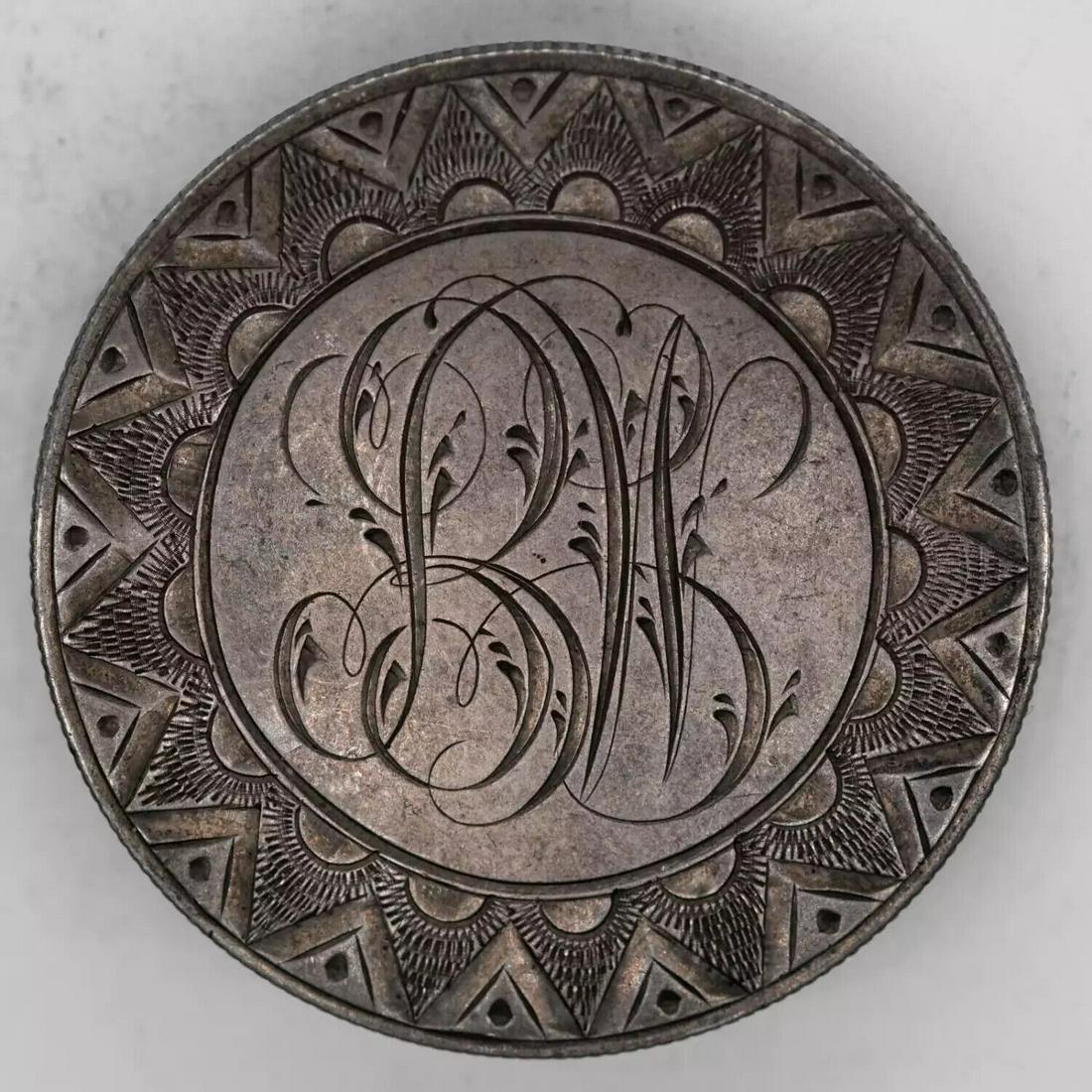1880 MORGAN SILVER DOLLAR $1 - LOVE TOKEN "R.W." PIN (4764): 1880 MORGAN SILVER DOLLAR $1 - LOVE TOKEN "R.W." PIN (4764) Certification: Uncertified Composition: Silver Year: 1880 Circulated/Uncirculated: Unknown Strike Type: No Grade Country: USA Km Number: Unk