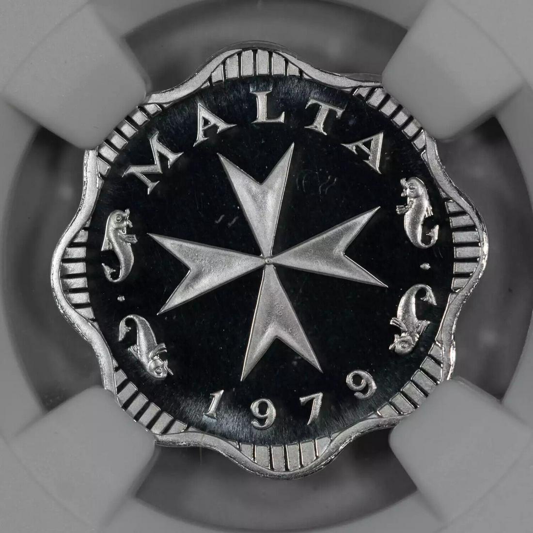 1979 Fm Proof Malta Maltese Cross 2m Mils Ngc Pf 68 Ultra Cameo