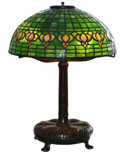 Tiffany Pomegranate Leaded Table lamp Deep Green Glass bright orange pomegran...: Tiffany Pomegranate Leaded Table lamp Deep Green Glass bright orange pomegran... Type: Accent Lamp Brand: Tiffany Studios Antique: Yes Color: Green Design: Shaded Pre-Owned The MYNT Guarantee: All ite