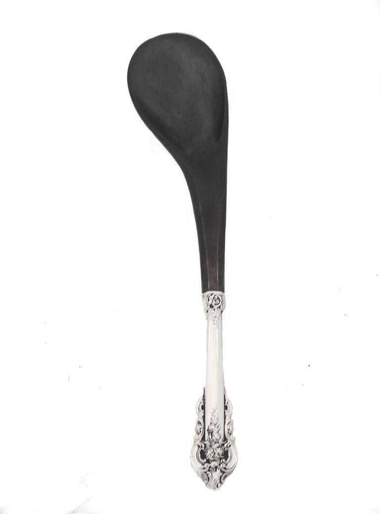 Sterling Grande Baroque Salad Servers: Sterling Grande Baroque Salad Servers Creator: Wallace Silversmiths (Manufacturer) Dimensions: Height: 12 in (30.48 cm) Dimensions: Width: 2.5 in (6.35 cm) Dimensions: Depth: 0.5 in (1.27 cm) Sold As:
