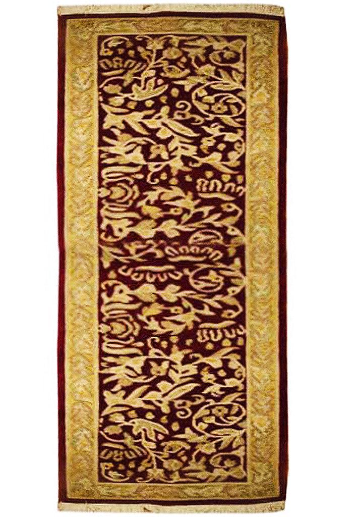 3' x 10' Wine Red Nepalese/Nepali/Tibet Rug 11075: 3' x 10' Wine Red Nepalese/Nepali/Tibet Rug 11075 Size in Feet: Width: 3 x Length: 10 Size in Inches: Width:36 in x Length: 120 in Colors: Wine Red Beige Weave: 100% Handmade Pile: 3/8 Wool Style: Nep