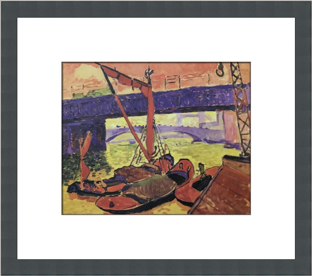 Andre Derain London the Bridge at Southwark Custom Framed Print: Andre Derain London the Bridge at Southwark Custom Framed Print Size: Medium (up to 36in.) Region Of Origin: United States Artist: Andre Derain Production Technique: Lithography Framing: Matted & Fram