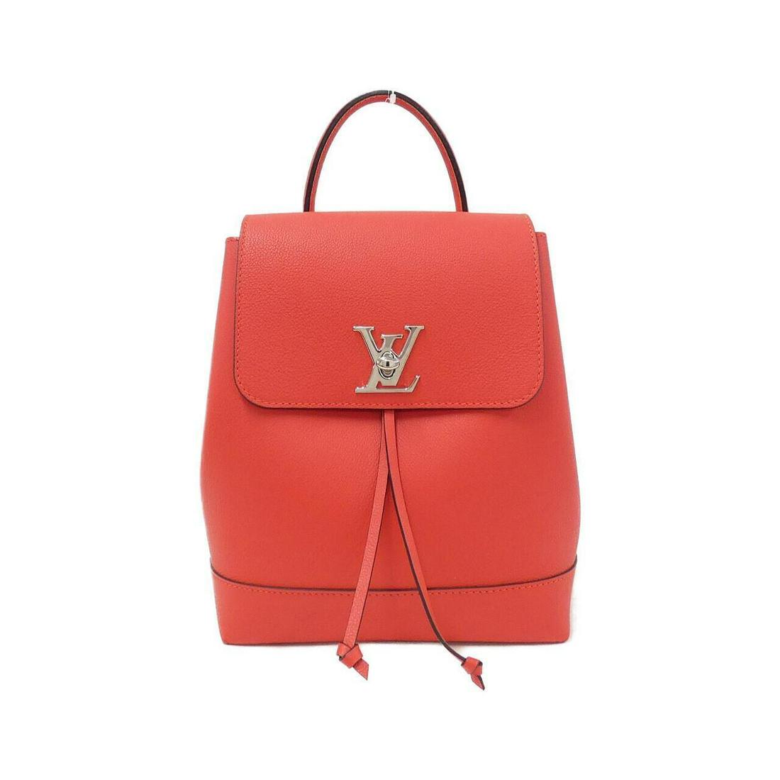 LOUIS VUITTON Taurillon Lockme Back Pack M41818 Bag: LOUIS VUITTON Taurillon Lockme Back Pack M41818 Bag Brand: LOUIS VUITTON Style: Bag Exterior Color: POPPY SILVER (Hardware) Exterior Material: Calf "Gender: Ladies" Size: WxHxD: 21cmx25cmx12cm Handle: