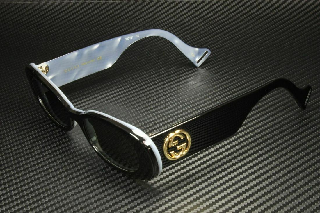 GUCCI GG0517S 001 Round Oval Black Grey Women's Sunglasses 52 mm: GUCCI GG0517S 001 Round Oval Black Grey Women's Sunglasses 52 mm Lens Socket Width: 57 mm Bridge Width: 20 mm Pattern: Solid Lens Technology: Mirrored Character: Pouch Vintage: No Brand: Gucci Frame C