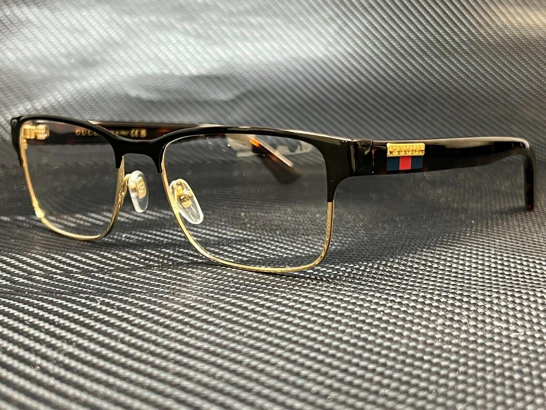 GUCCI GG0750O 002 Black Havana Demo Lens Men's Eyeglasses 56 mm: GUCCI GG0750O 002 Black Havana Demo Lens Men's Eyeglasses 56 mm Vertical: 40 mm Character: Silver Frame Width: 144 mm Bridge Width: 18 mm Vintage: No Brand: Gucci Frame Color: Black Type: Eyeglasses S