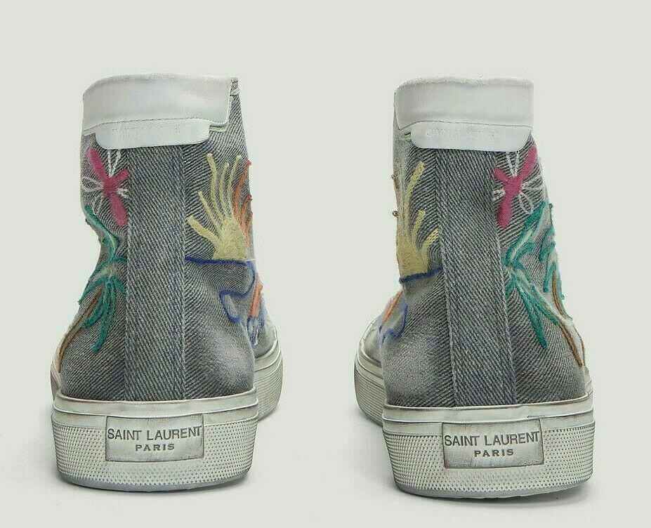 Saint Laurent Ysl Bedford High Top Sneakers Shoes/Trainers: Saint Laurent Ysl Bedford High Top Sneakers Shoes/Trainers Accents: Embroidered Brode Style: Sneakers Brand: YSL Yves Saint Laurent Vintage: No Insole Material: Rubber Individualised: Nein Features: C