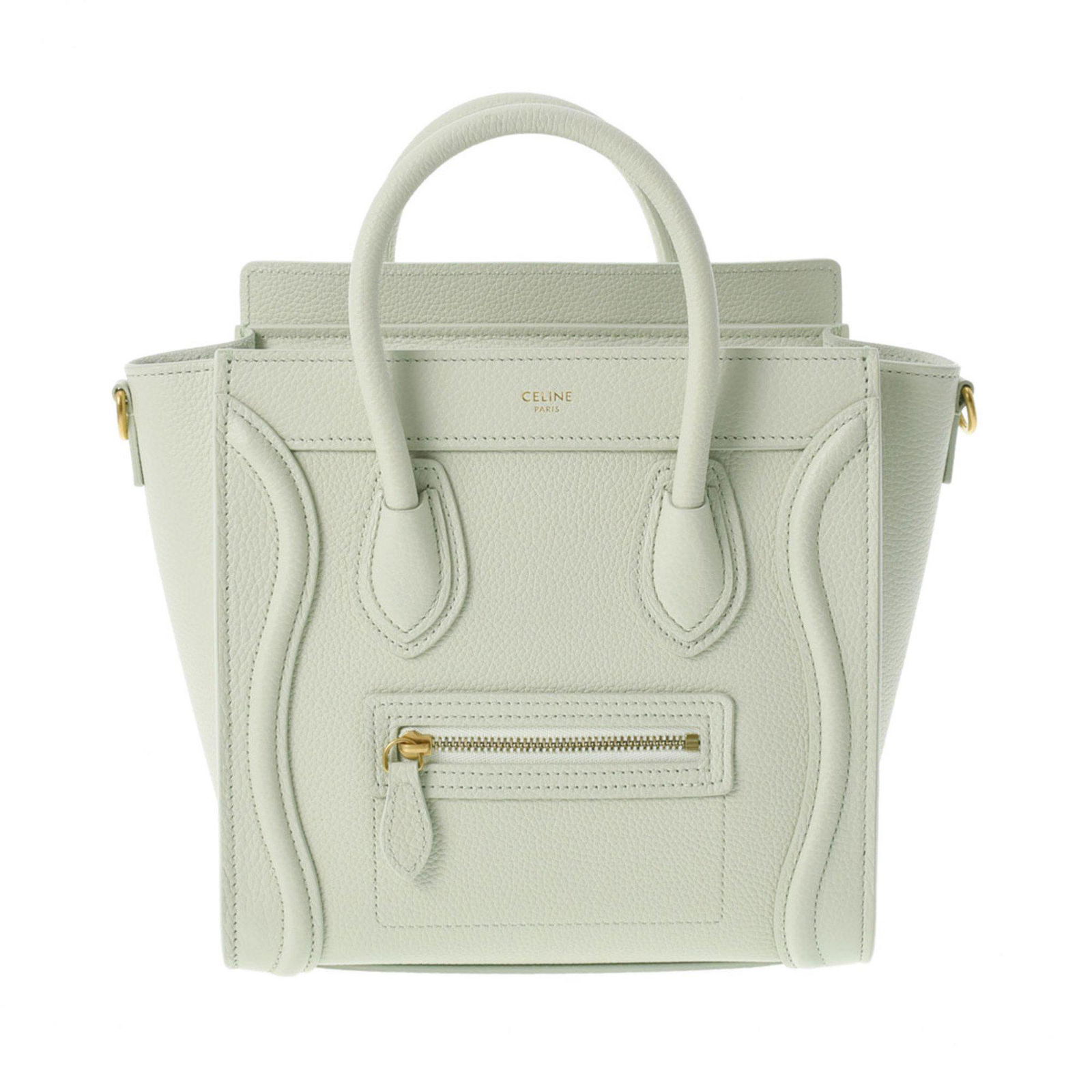 Celine Celine Luggage Nano Shopper Jade Ladies Drummed Calf Handbag