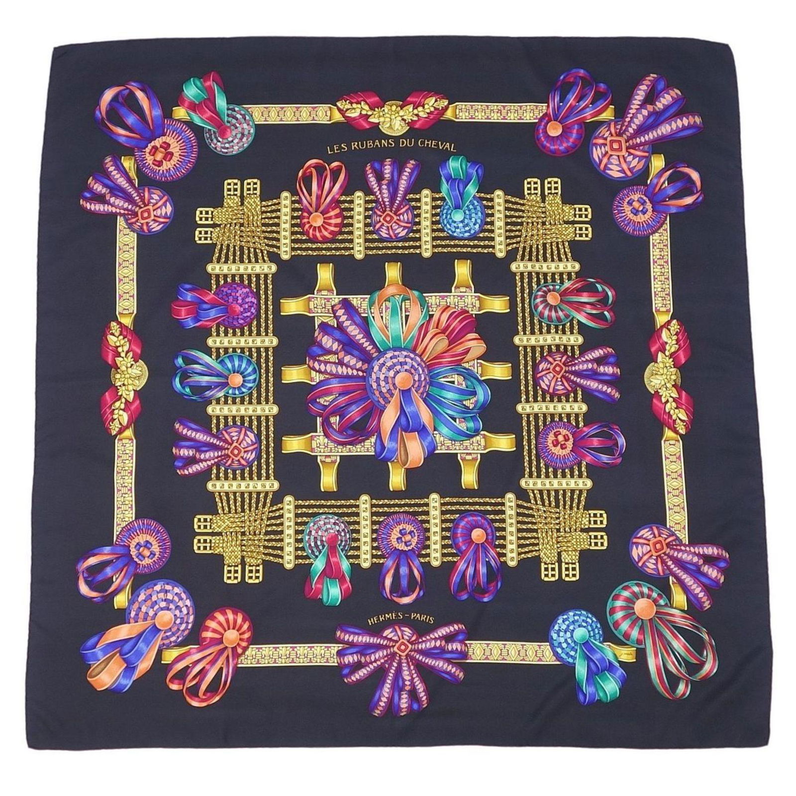 Hermes HERMES Scarf Carre 90 RUBANS DU CHEVAL (Horse Ribbon) Women's Black: Hermes HERMES Scarf Carre 90 RUBANS DU CHEVAL (Horse Ribbon) Women's Black Brand: Hermes Model: Carre90 RUBANS DU CHEVAL Type: Scarf Gender: Women Color: Black Material: Bow Bow: Size (LxW): 88cm / 34