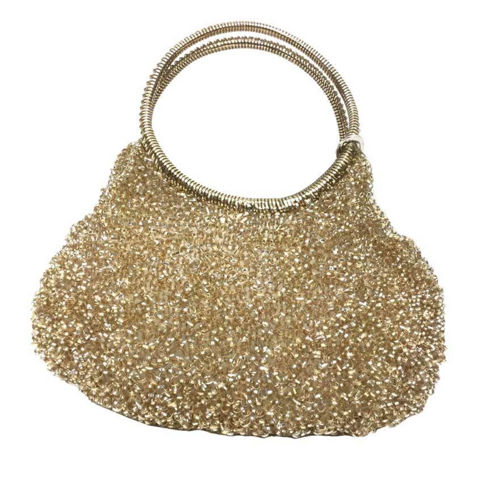 Super sale Anteprima wire bag standard round gold handbag: Super sale Anteprima wire bag standard round gold handbag Brand: Anteprima Type: Handbag Material: PVC PVC: Color: Gold Gender: Women Size (HxWxD): 22cm x 30cm / 8.66 x 11.81 Condition: Used (good) Ov