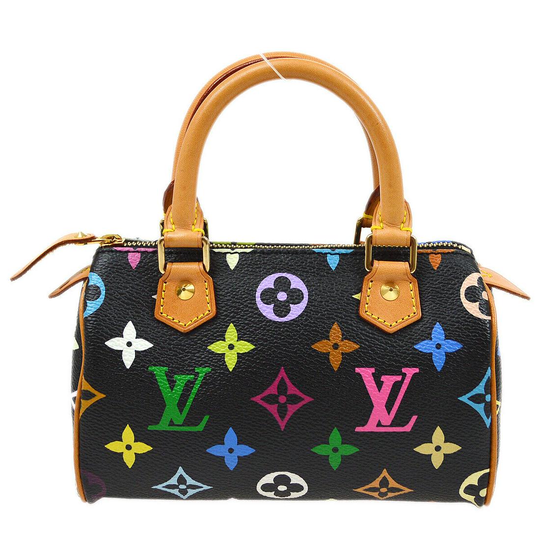 Louis Vuitton Mini Speedy 2way Bag Th0073 Black Monogram