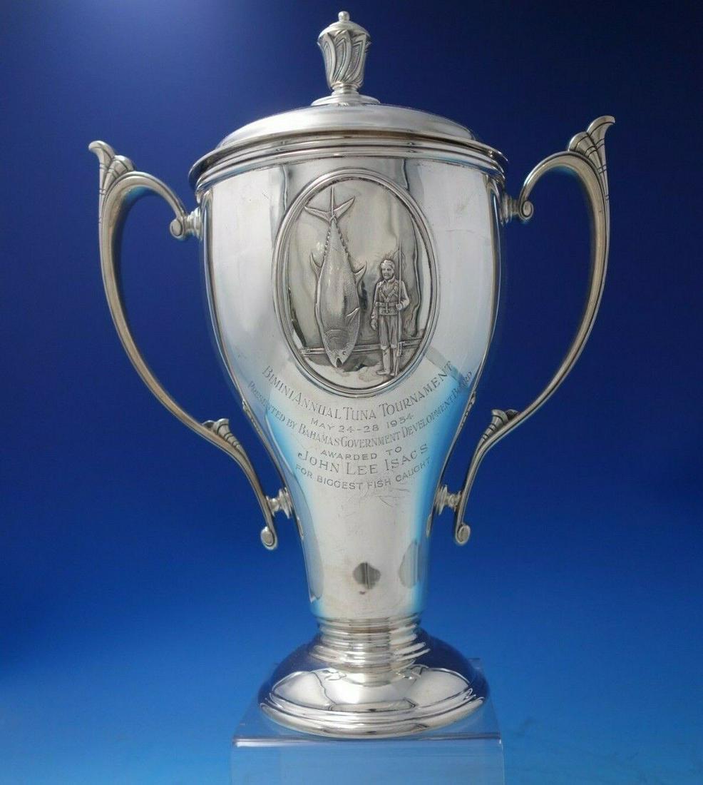 Mappin and Webb English Estate Sterling Silver Trophy Tuna Tournament: Mappin and Webb English Estate Sterling Silver Trophy Tuna Tournament (#5739) Mappin and webbmagnificent mappin and webb sterling silver trophy for tuna tournament presentation by the bahamas governme