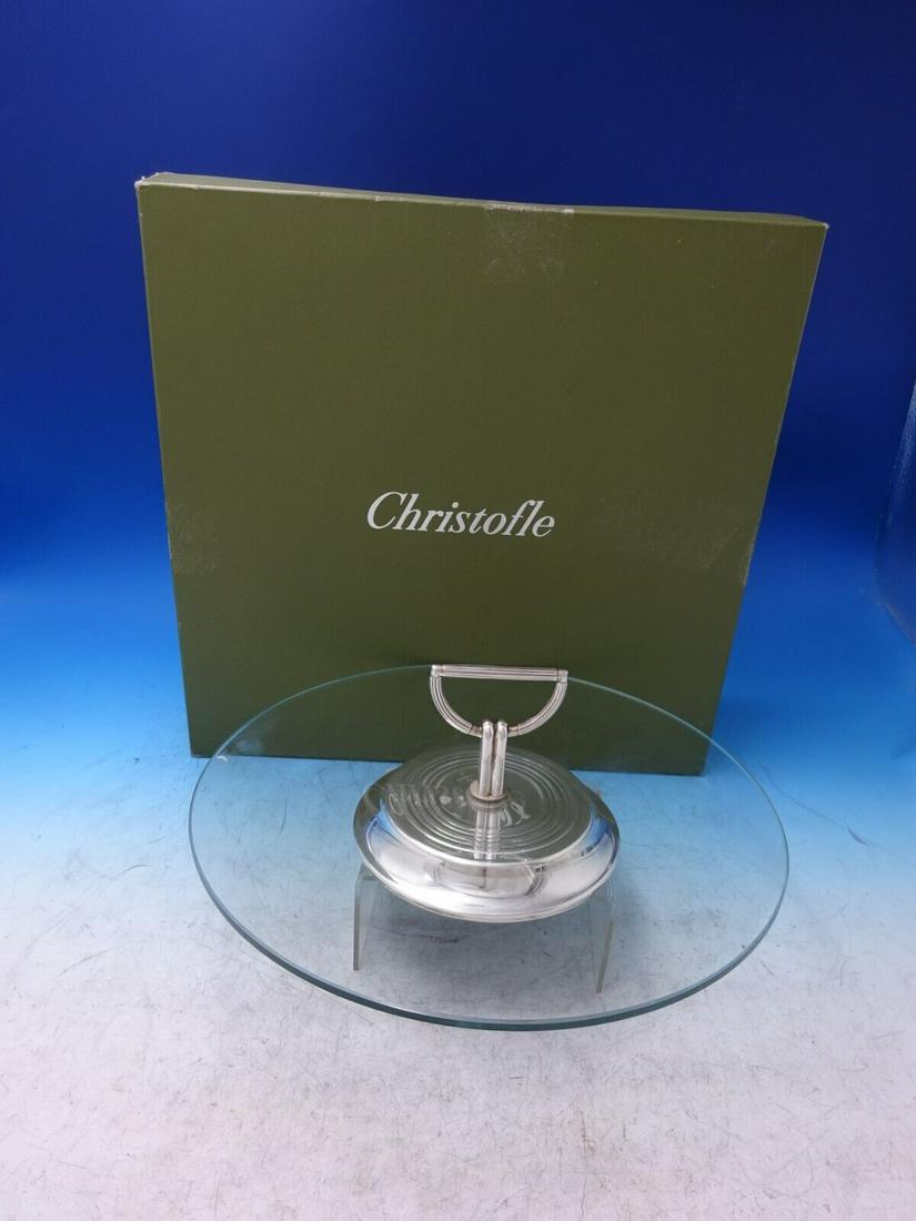 Albi by Christofle Silverplate Cheese Tray w/Glass Original Box Never Used: Albi by Christofle Silverplate Cheese Tray w/Glass Original Box Never Used #7187 Albi by christoflegorgeous albi by christofle silverplate and glass, cheese tray - new, never used - in original box. T