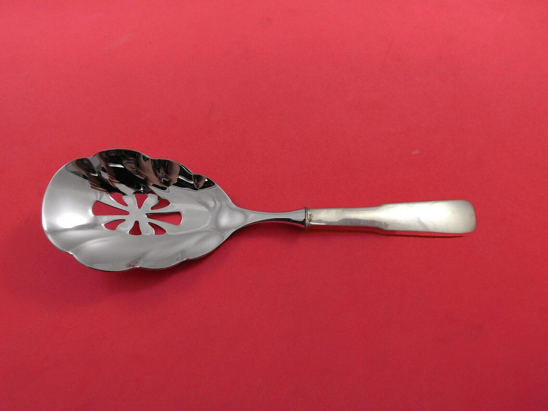 Eighteen Ten 1810 International Sterling Silver Vegetable Spoon Pierced Custom: Eighteen Ten 1810 International Sterling Silver Vegetable Spoon Pierced Custom Eighteen ten by internationalsterling silver hollow handle with with stainless implement pierced vegetable spoon with sca