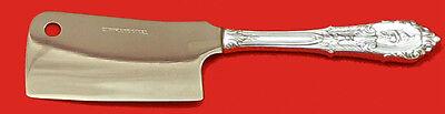 Rose Point by Wallace Sterling Silver Cheese Cleaver HHWS Custom Made 6 1/2": Rose Point by Wallace Sterling Silver Cheese Cleaver HHWS Custom Made 6 1/2" Rose point by wallace sterling silver custom made hollow handle with stainless blade cheese cleaver approx. 6 1/2" in the p