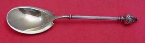 Gothic Dome by George Sharp Sterling Ice Cream Spoon Gold Washed BC 5 1/2": Gothic Dome by George Sharp Sterling Ice Cream Spoon Gold Washed BC 5 1/2" Gothic dome by george sharp sterling silver ice cream spoon gold washed bright-cut 5 1/2" in the pattern gothic dome by georg