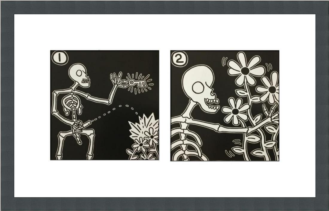 Keith Haring Untitled X Custom Framed Print: Keith Haring Untitled X Custom Framed Print Size: Medium (up to 36in.) Region Of Origin: united states Artist: Keith Haring Production Technique: Lithography Framing: Matted & Framed Style: Pop Art It