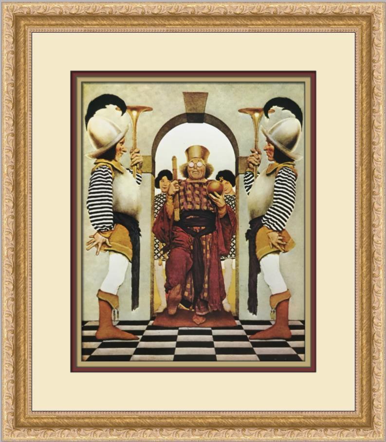 Maxfield Parrish The King Enters in Full Regalia Custom Framed Print: Maxfield Parrish The King Enters in Full Regalia Custom Framed Print Size: Medium Region Of Origin: united states Artist: Maxfield Parrish Production Technique: Lithography Framing: Matted & Framed St